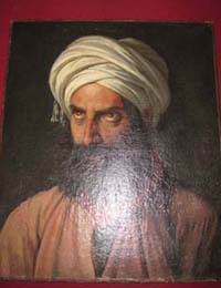  Huile sur toile, portrait d'homme au turban