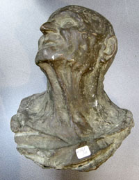 Sculpture visage d'homme