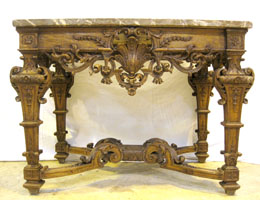 Console Louis XIV en chêne