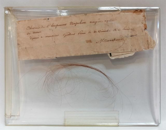 Mèche de cheveux de l'Empereur Napoléon Ier