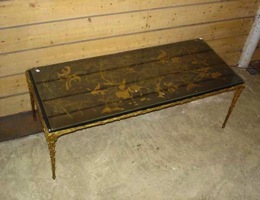 Table basse pied bronze